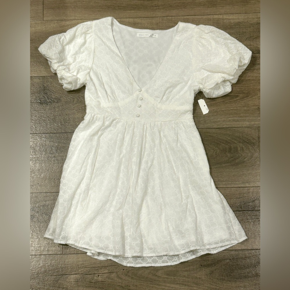 Altar'd State White Eyelet Mini Dress